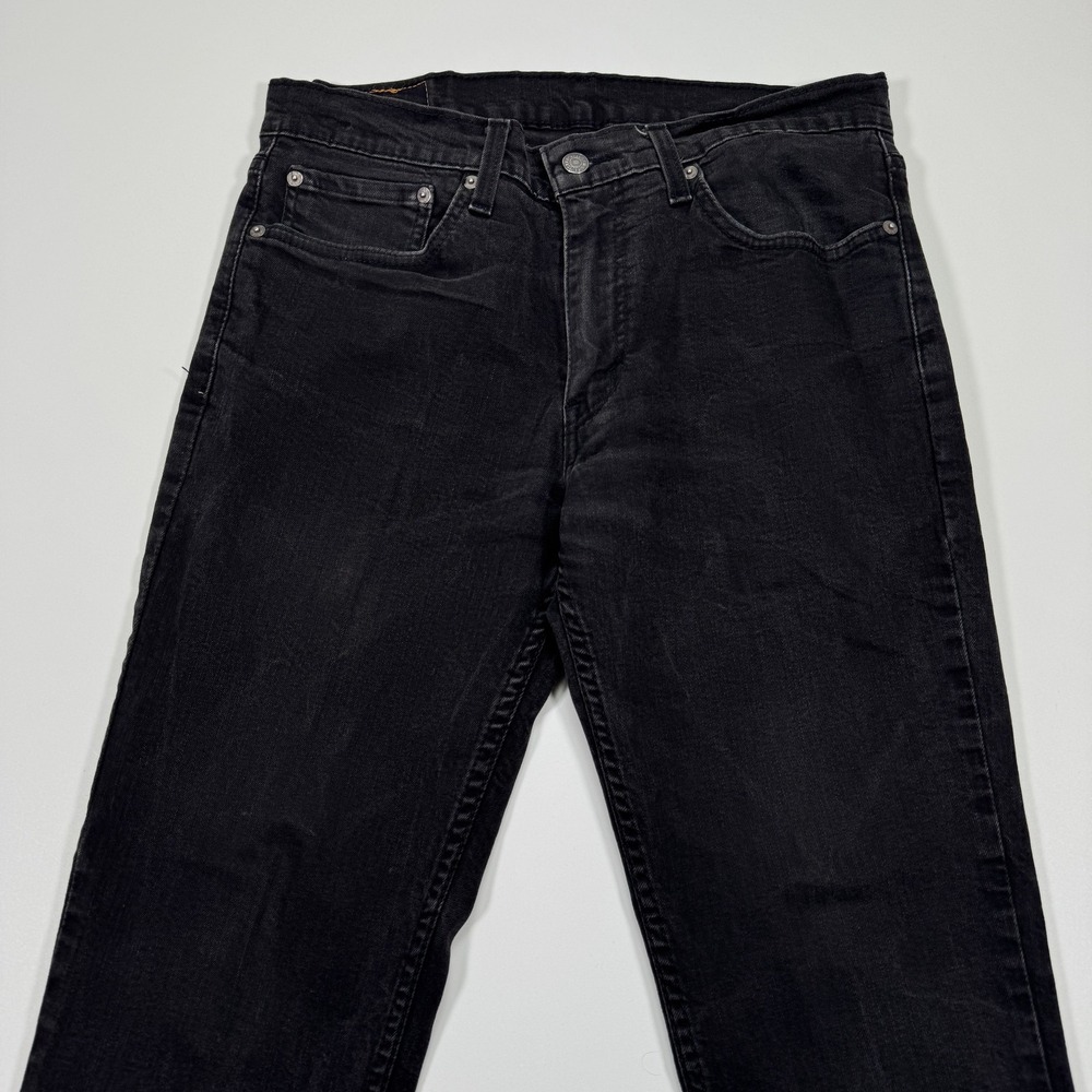 Levi's 511 Jeans Mens 34x30 Fit 32x28 Black Faded Denim Straight Grunge Skate - Picture 7 of 14